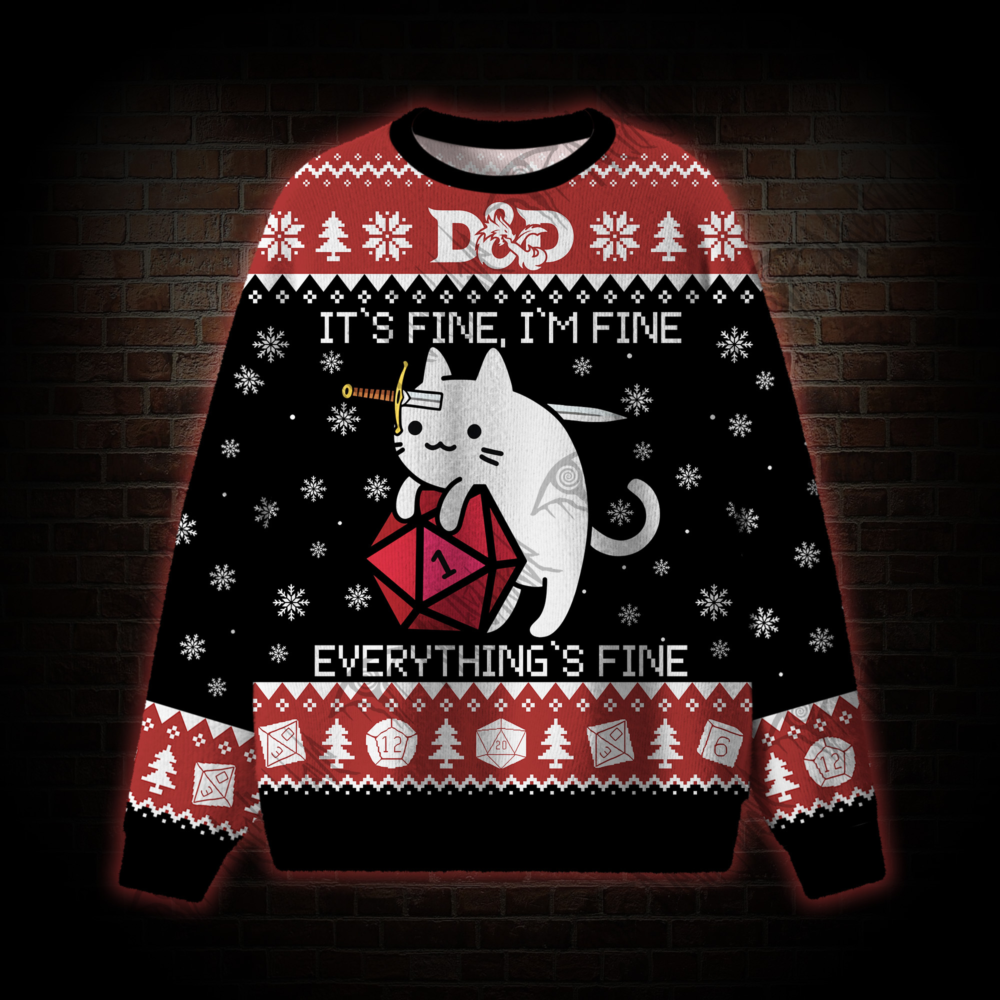 It's Fine, I'm Fine, Everything's Fine Ugly Sweatshirts