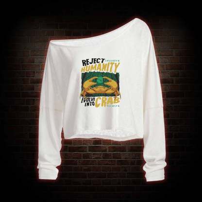 Reject Humanity Crab Off Shoulder Long Sleeve Top