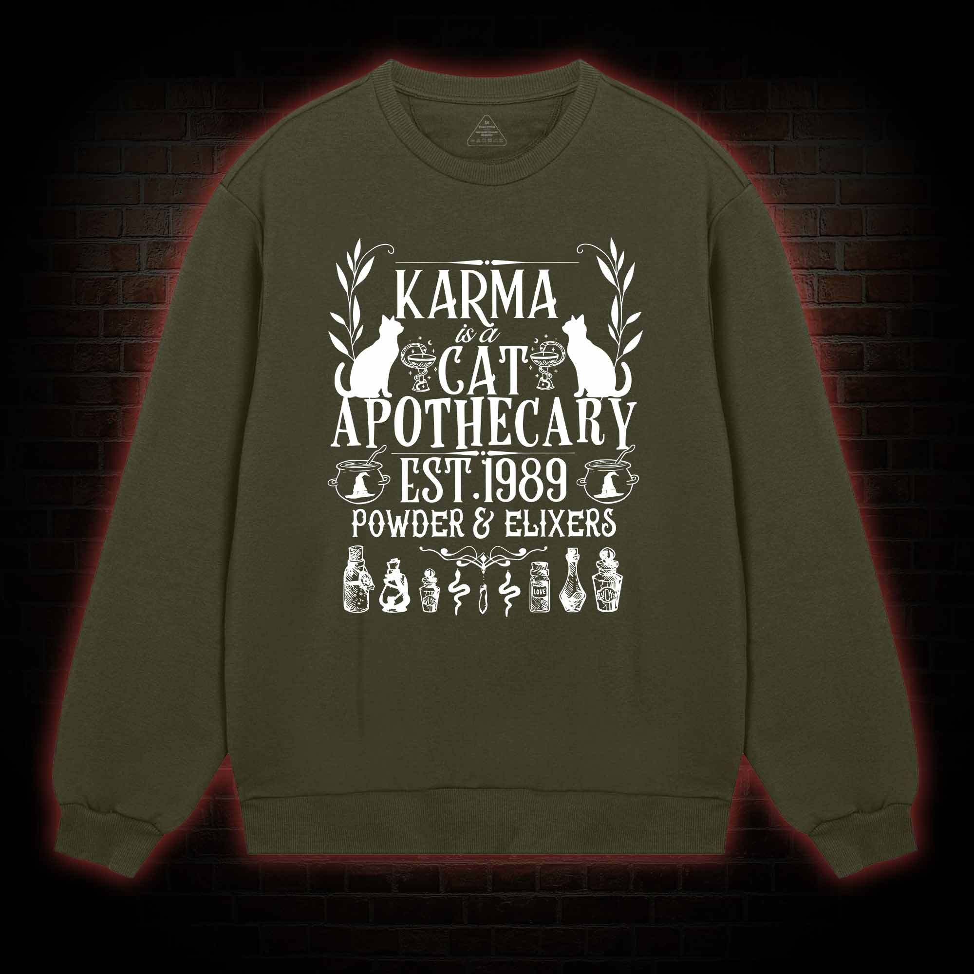 Karma Is A Cat Apothecary Sweatshirt