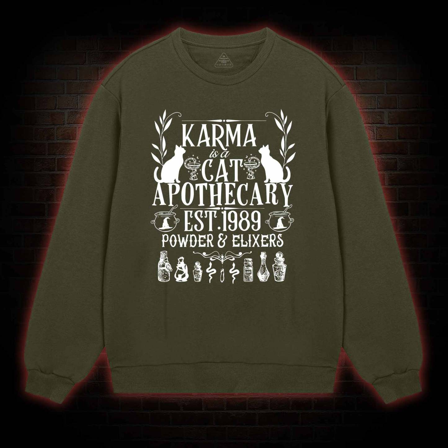 Karma Is A Cat Apothecary Sweatshirt