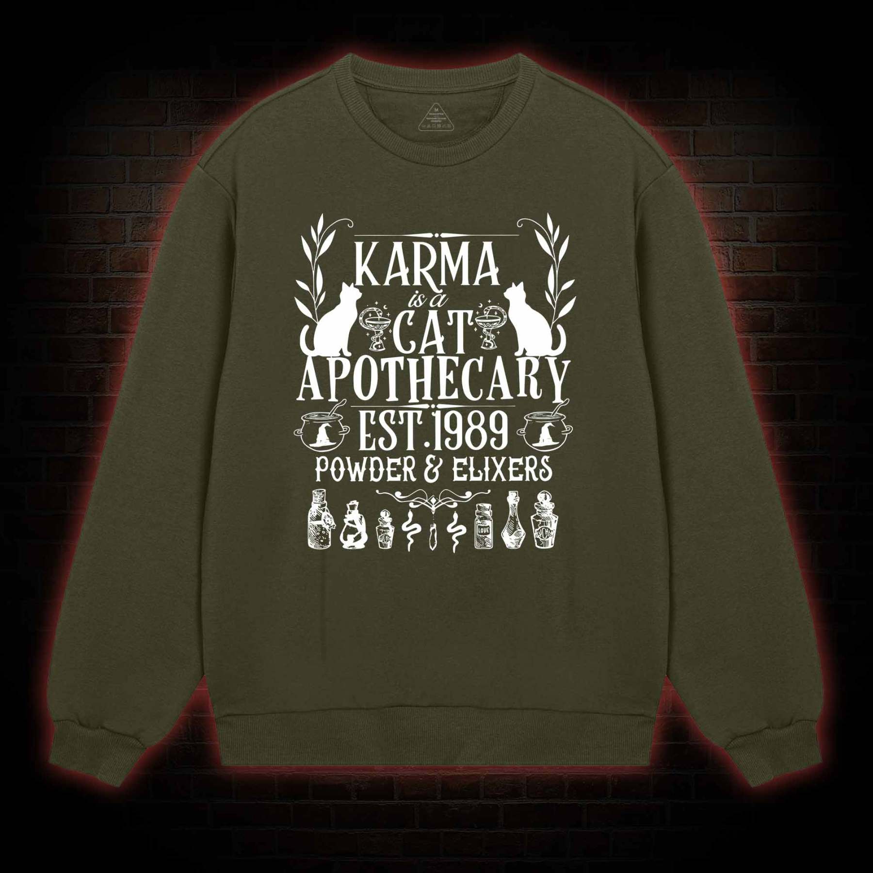 Karma Is A Cat Apothecary Sweatshirt