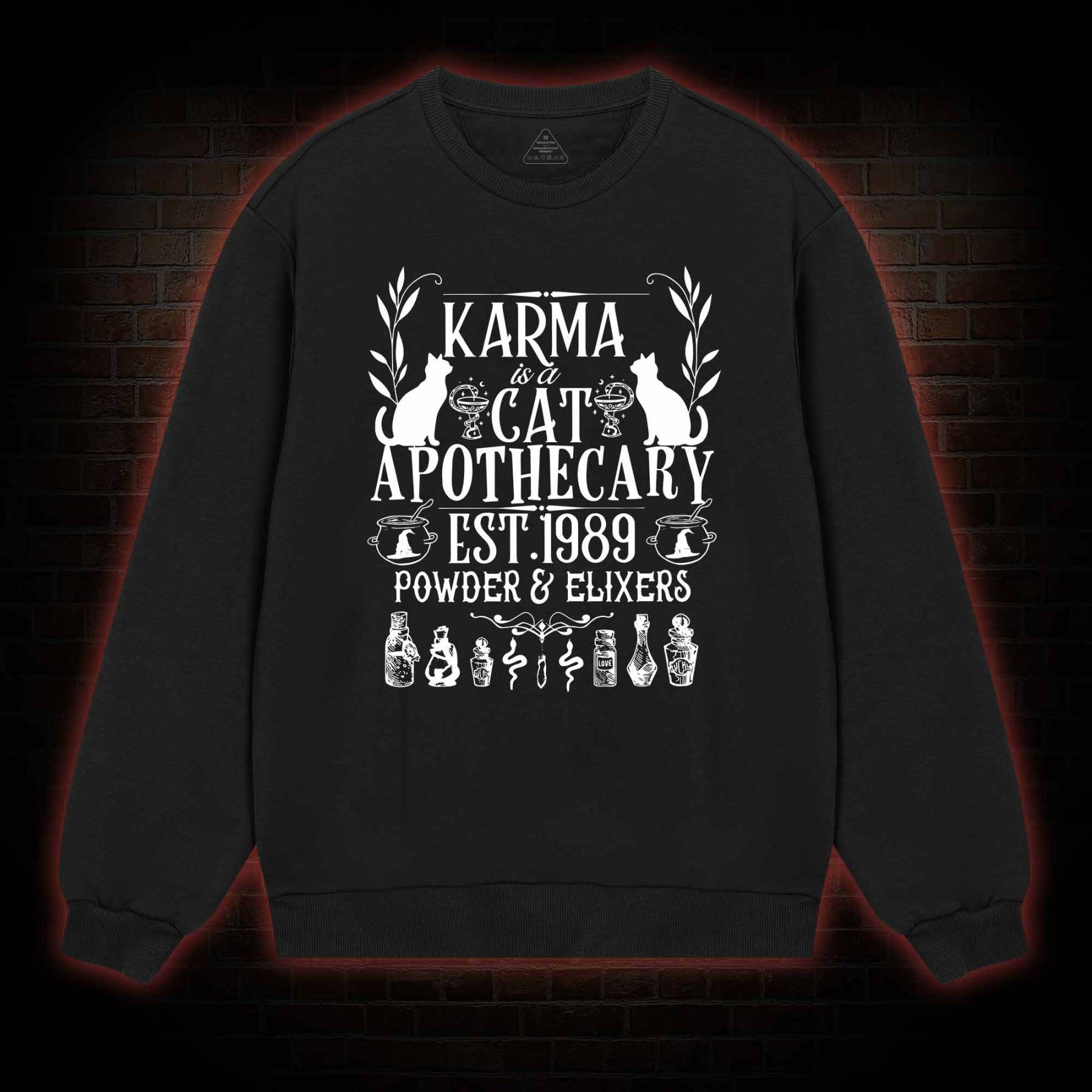 Karma Is A Cat Apothecary Sweatshirt