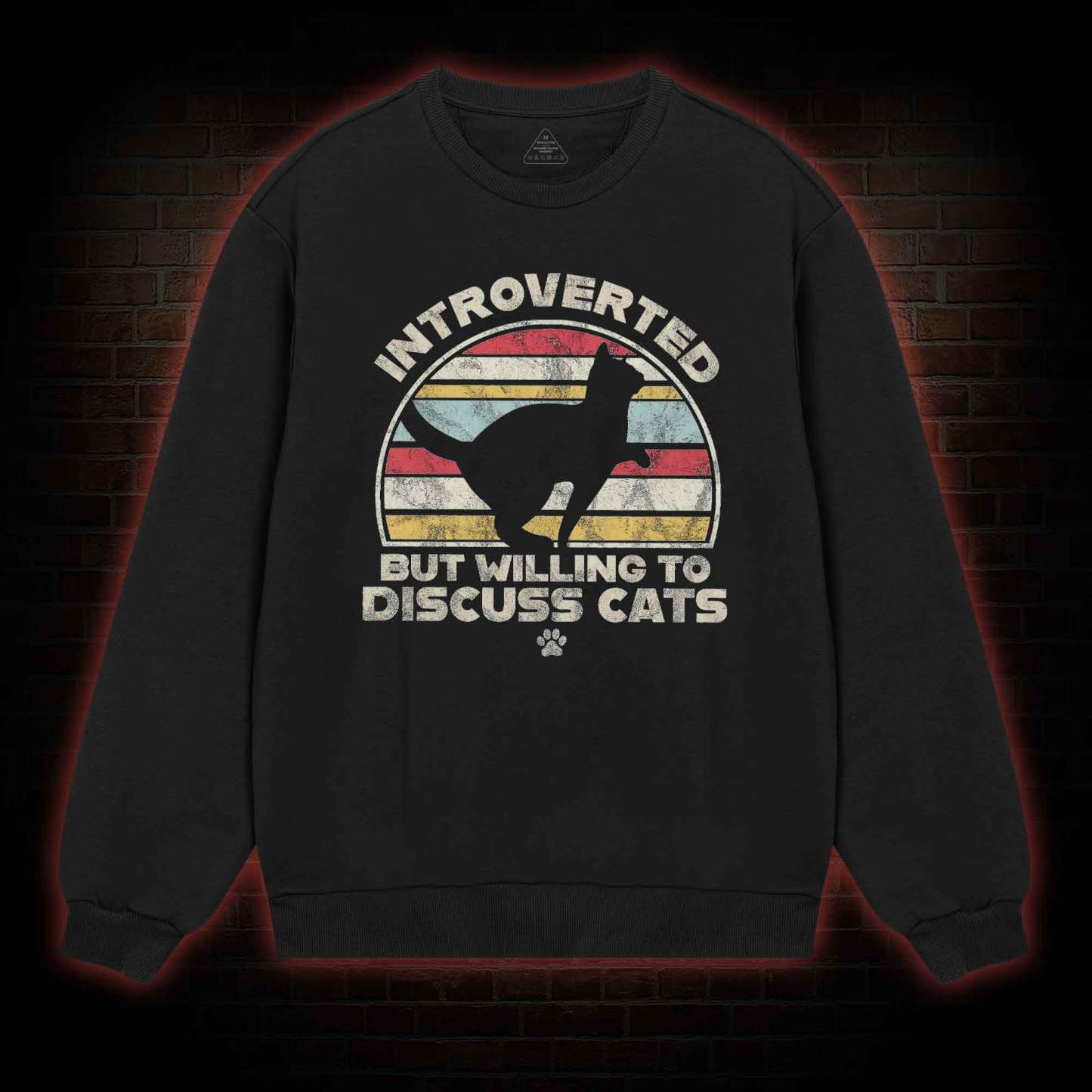 Introverted But Willing To Dicuss Cats Sweatshirt