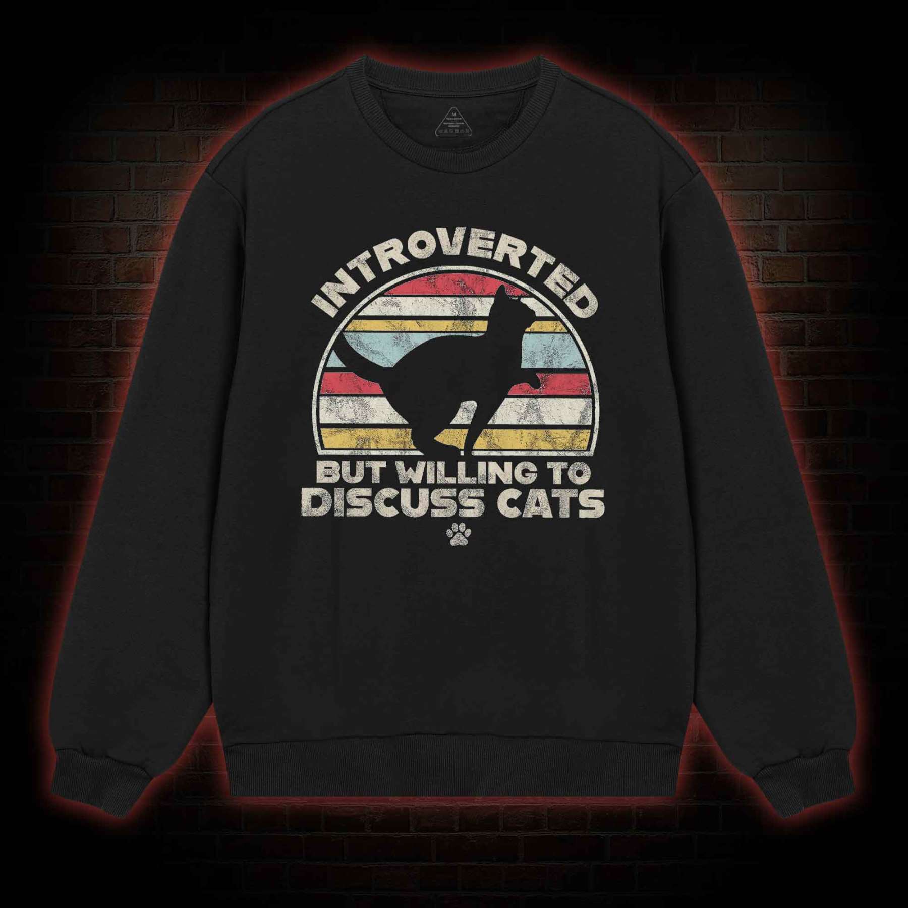 Introverted But Willing To Dicuss Cats Sweatshirt