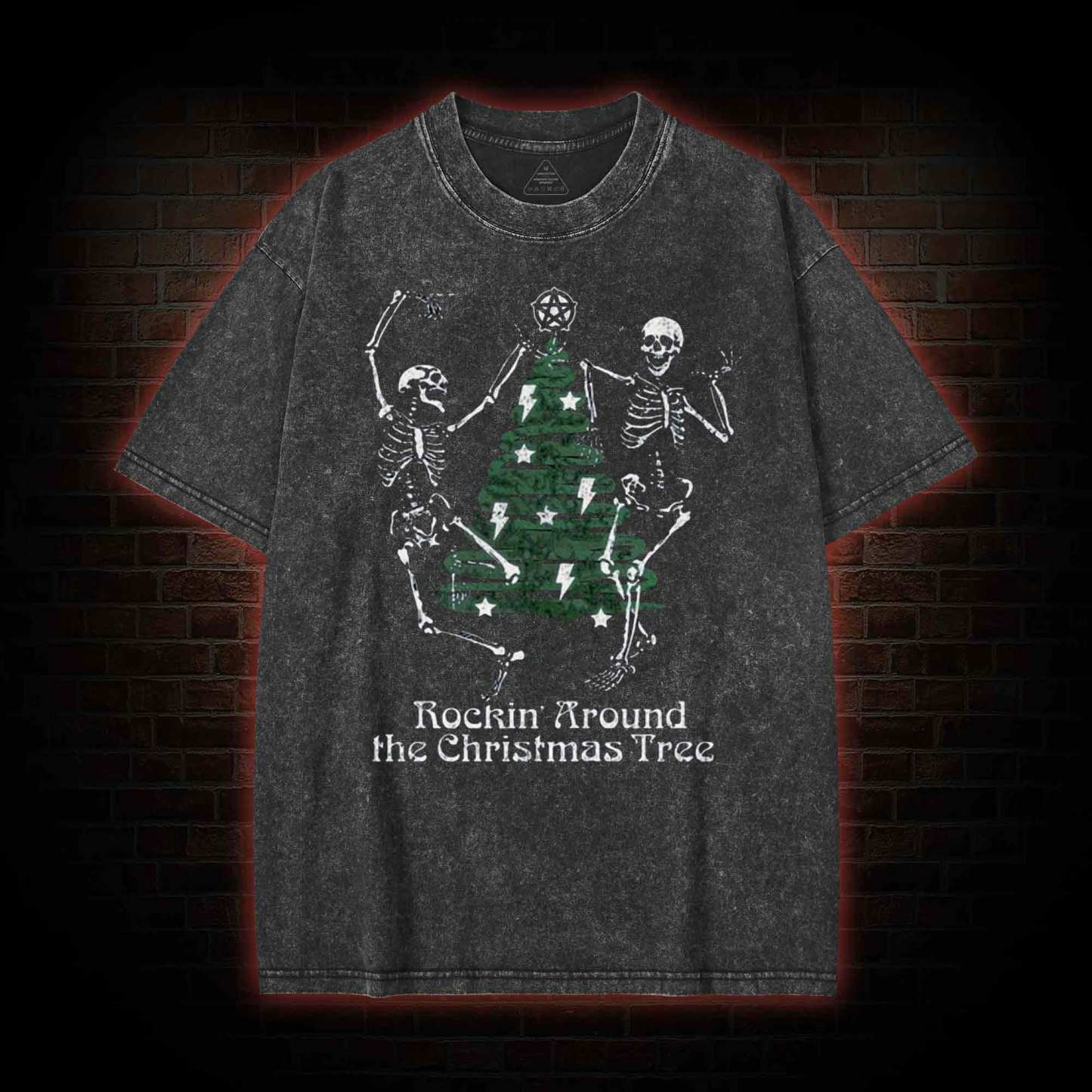 Rockin Around the Christmas Tree Washed T-shirt