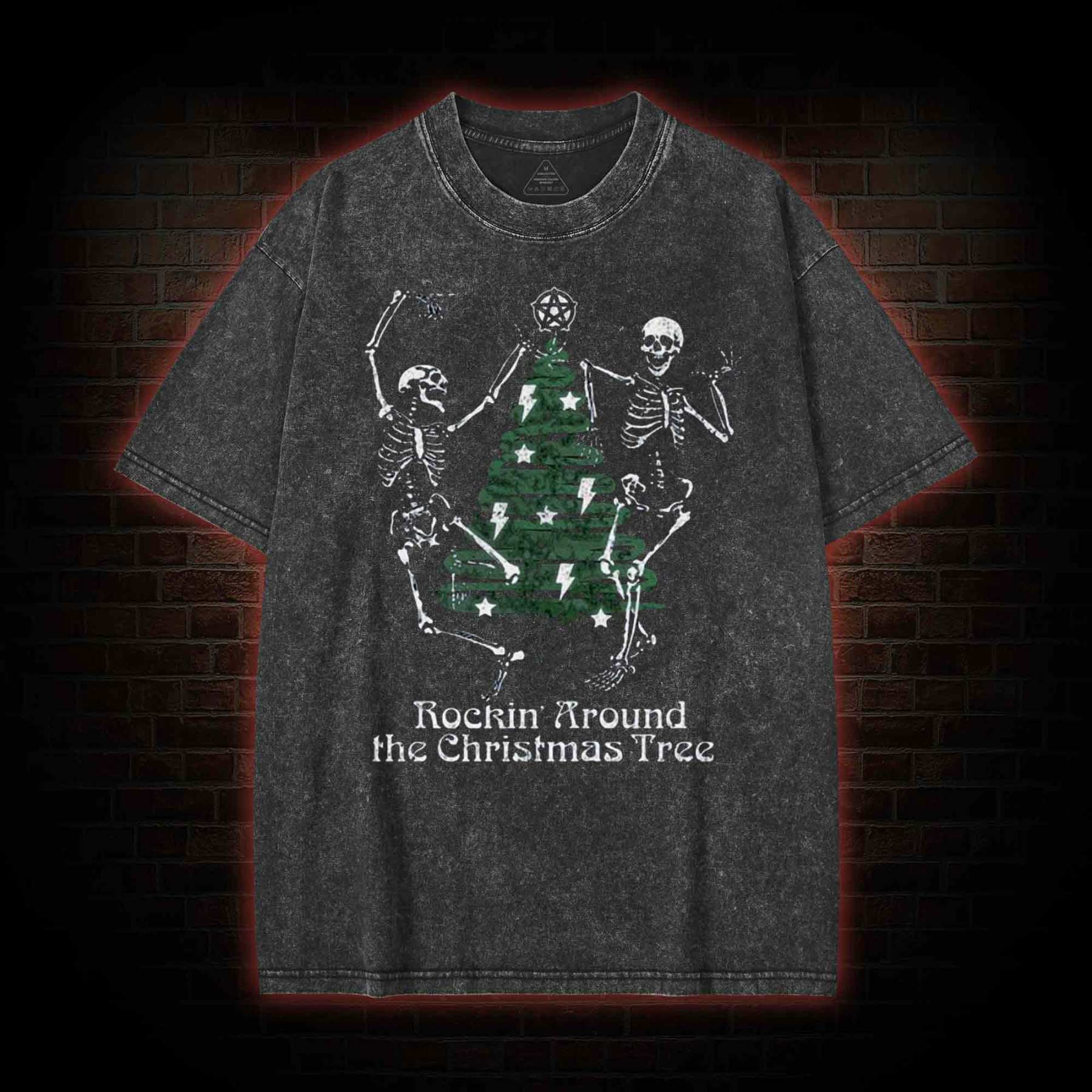 Rockin Around the Christmas Tree Washed T-shirt