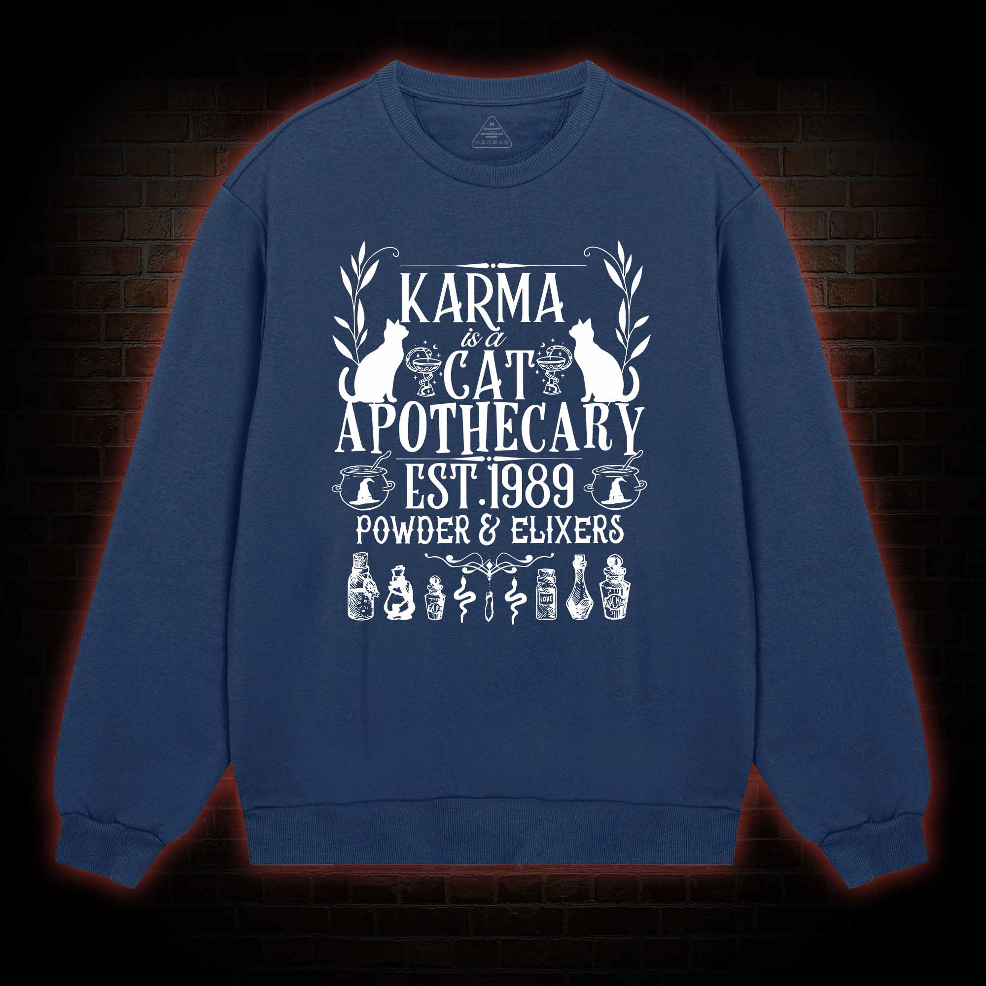 Karma Is A Cat Apothecary Sweatshirt