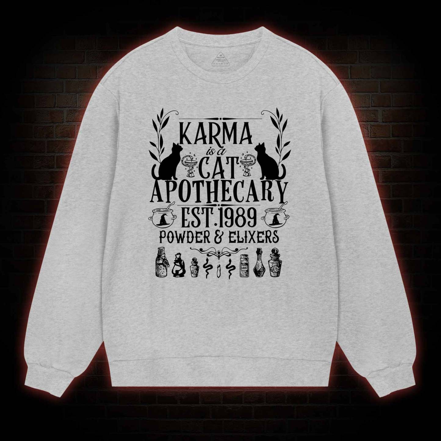 Karma Is A Cat Apothecary Sweatshirt