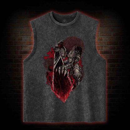 Black Swordsman Washed Tank Top