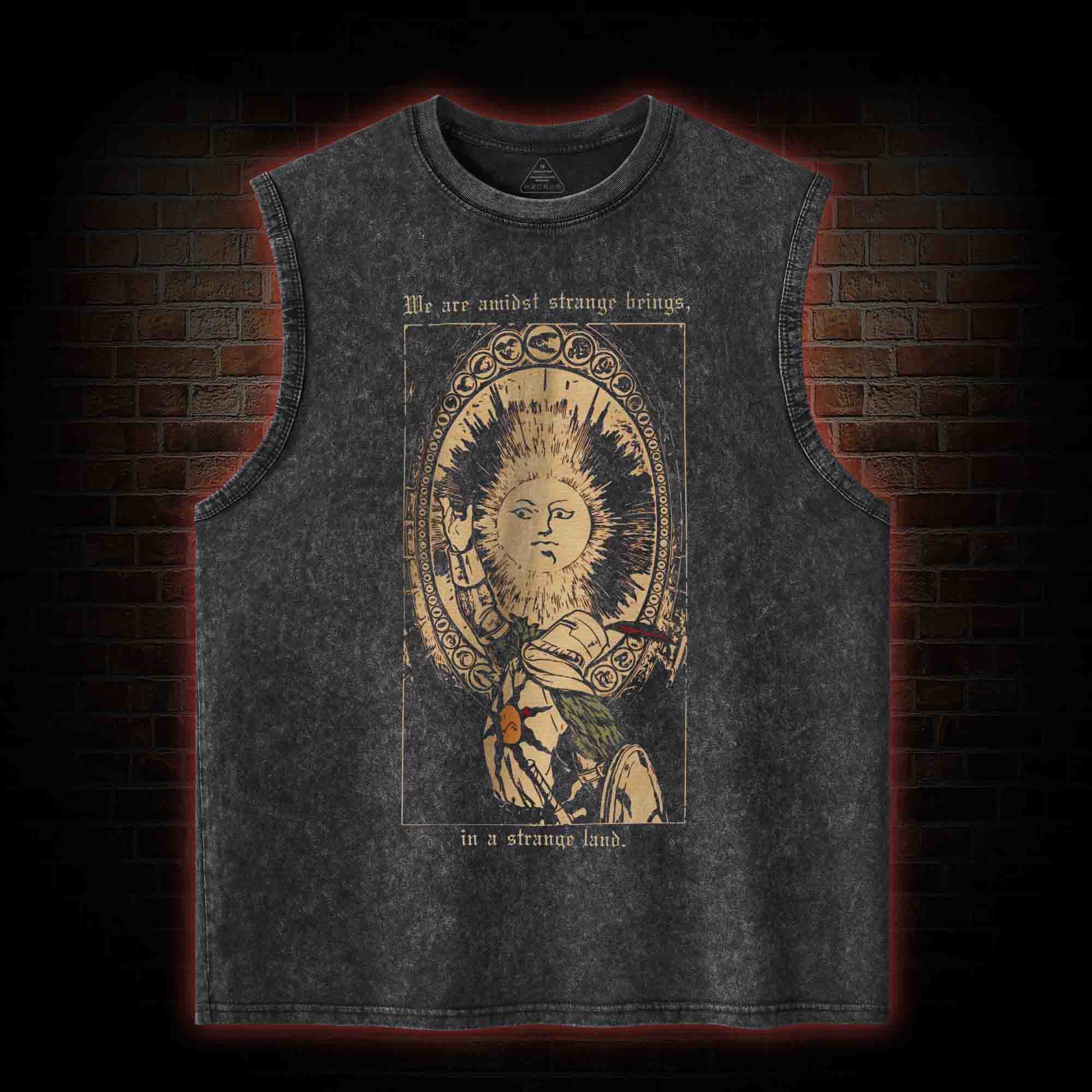 We are Amidst Strange Beings Washed Tank Top