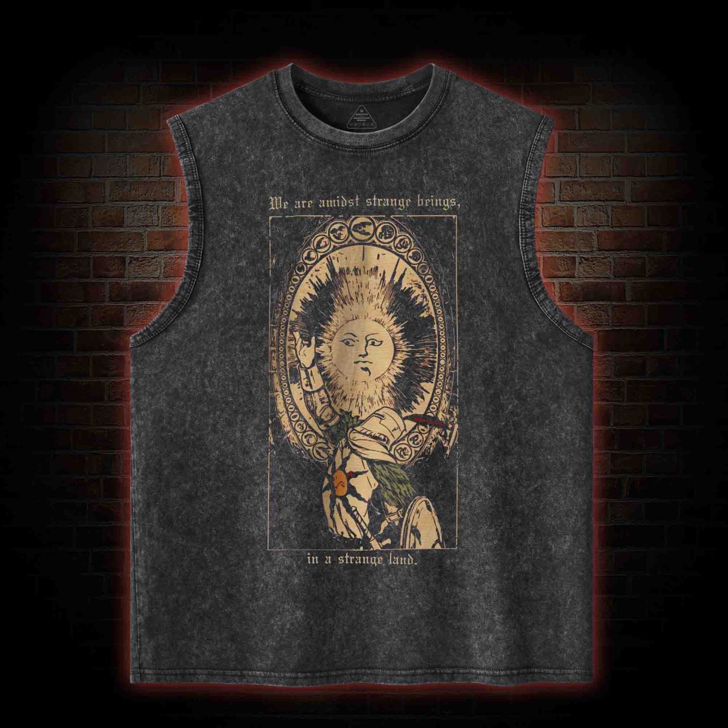 We are Amidst Strange Beings Washed Tank Top