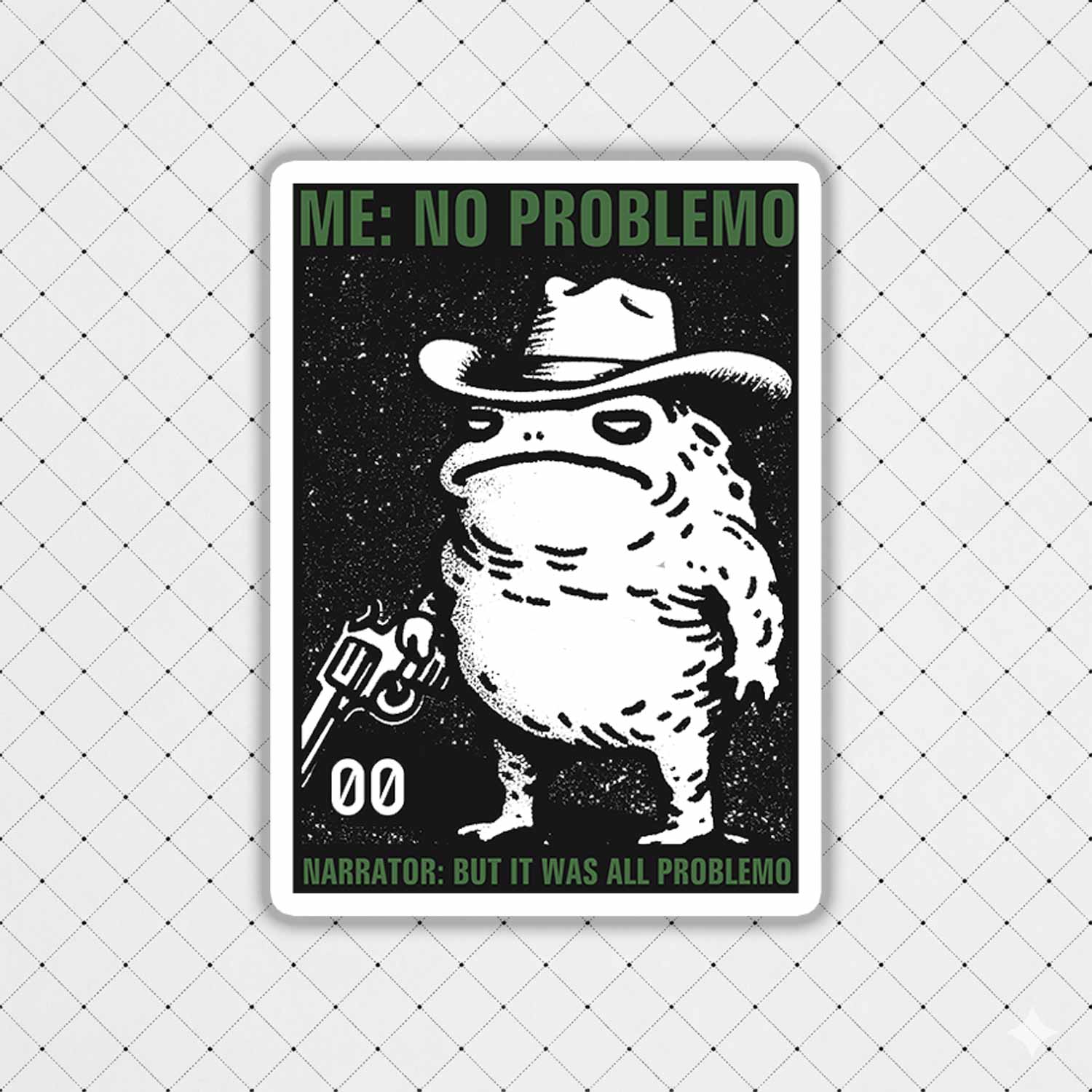  No Problemo Frog Sticker