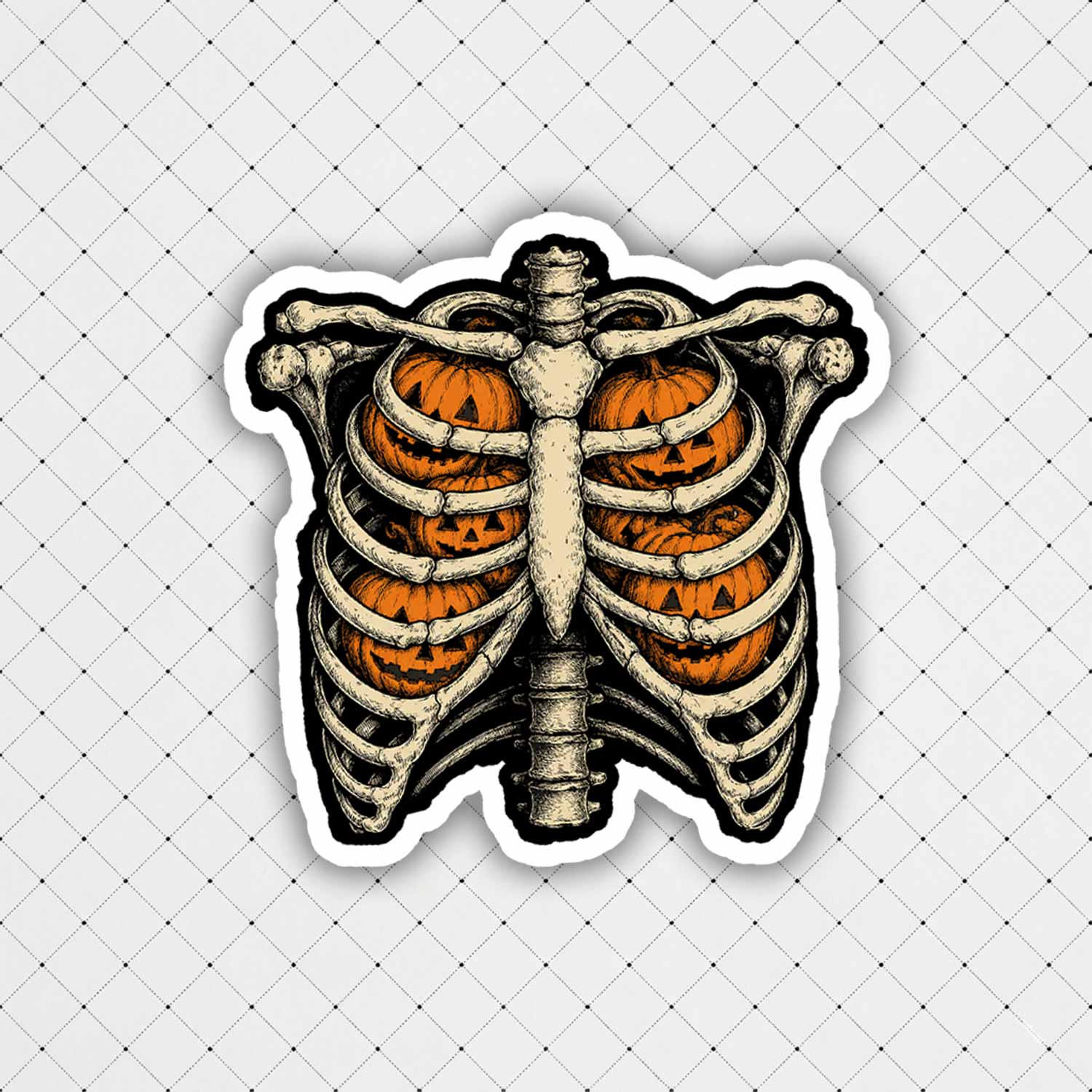 Pumpkin Bones Sticker