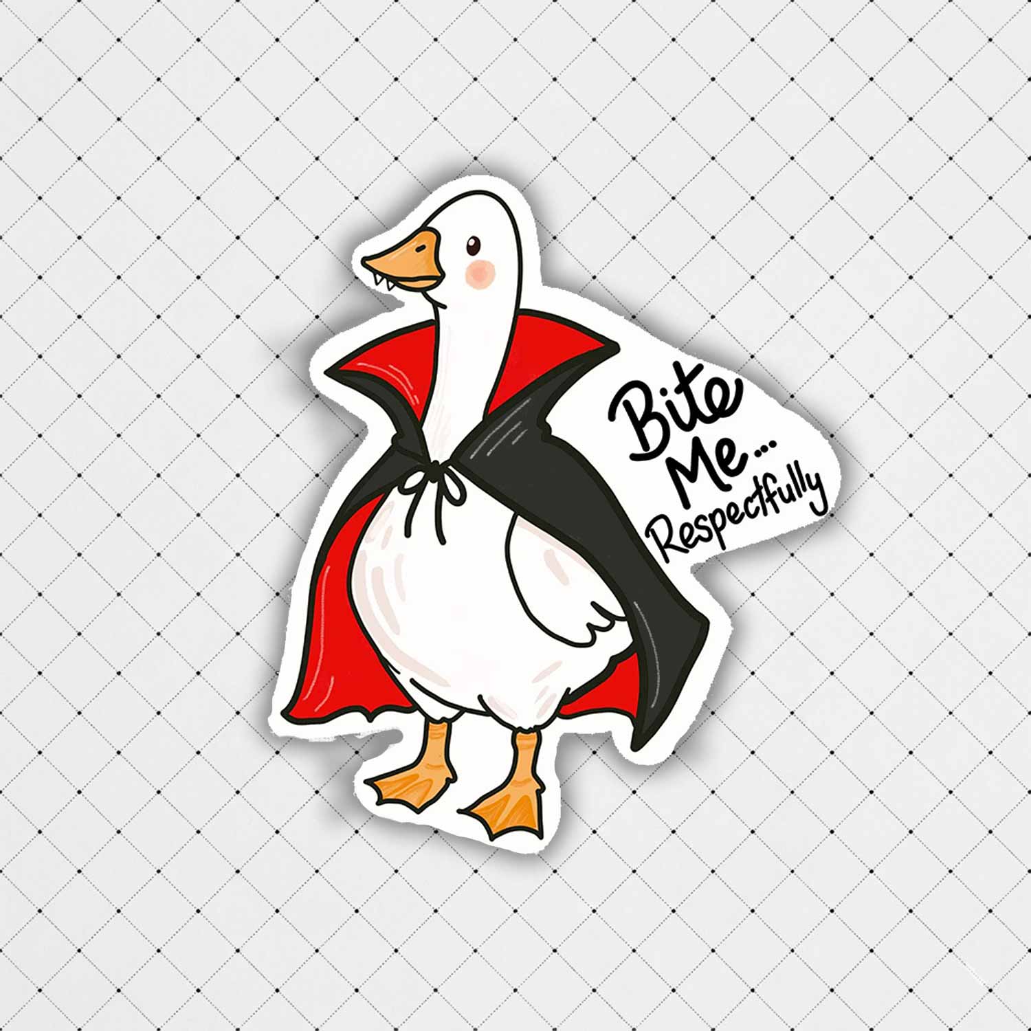 Bite Me... Respectfully Sticker