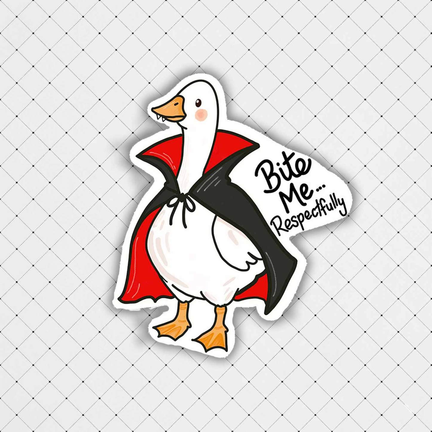 Bite Me... Respectfully Sticker