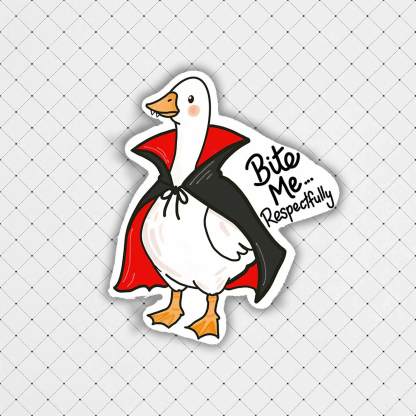 Bite Me... Respectfully Sticker