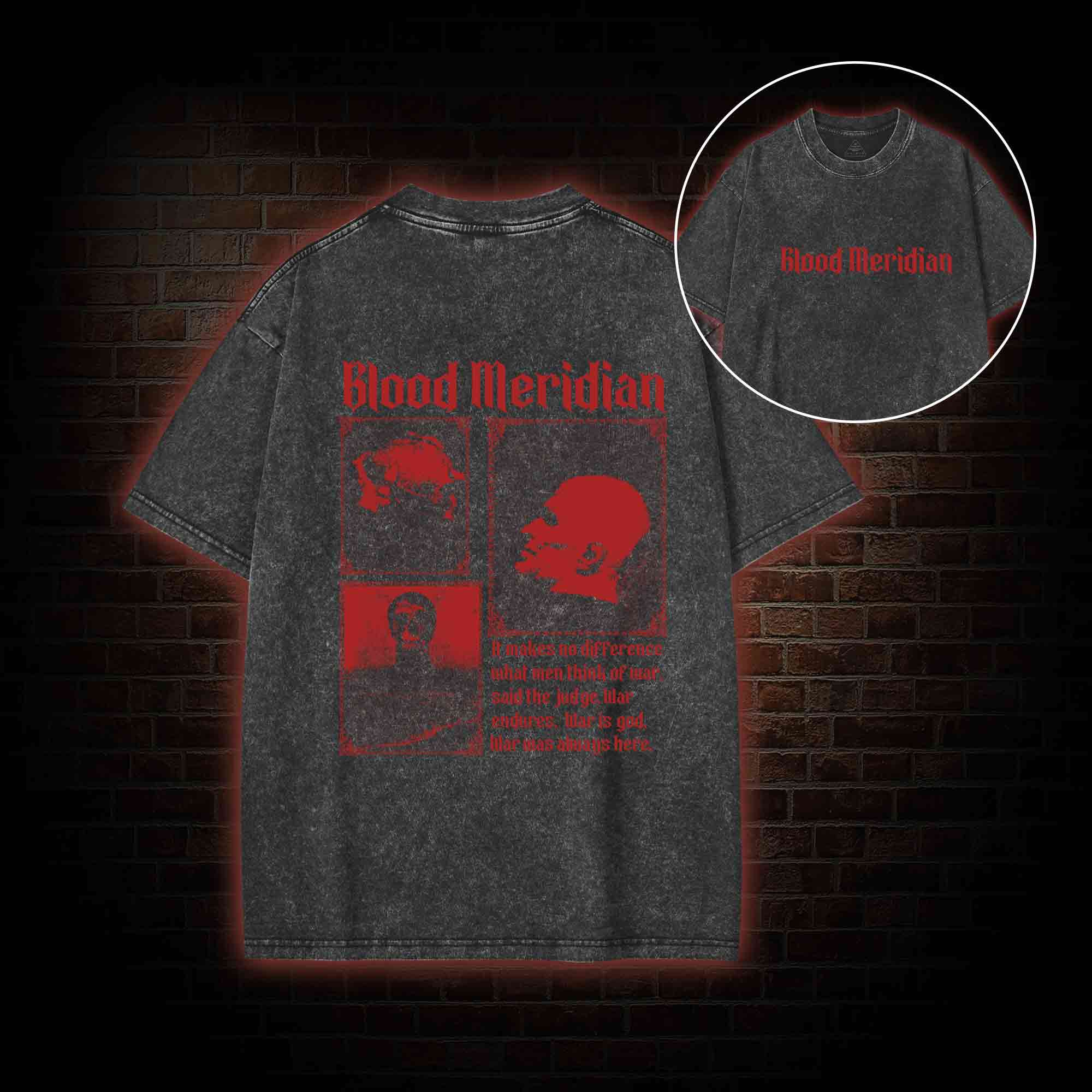 Blood Meridian Vintage Back Print Washed T-shirt