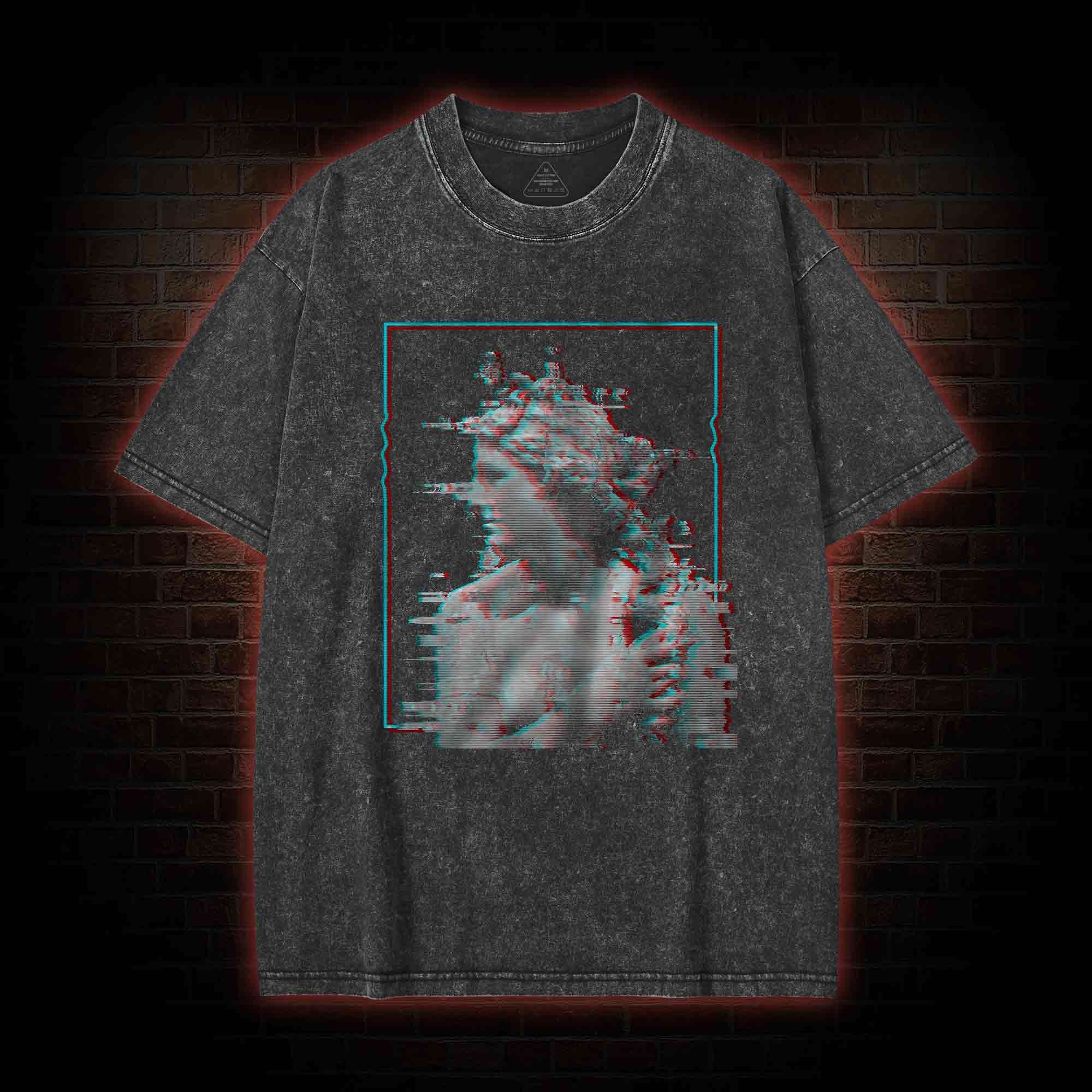 Vaporwave Glitch Washed T-shirt