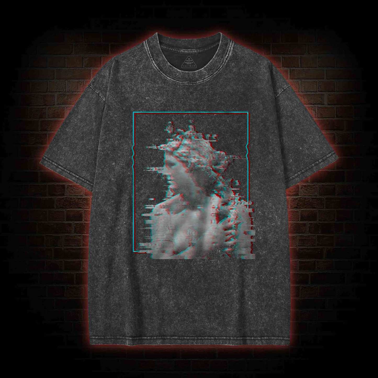 Vaporwave Glitch Washed T-shirt