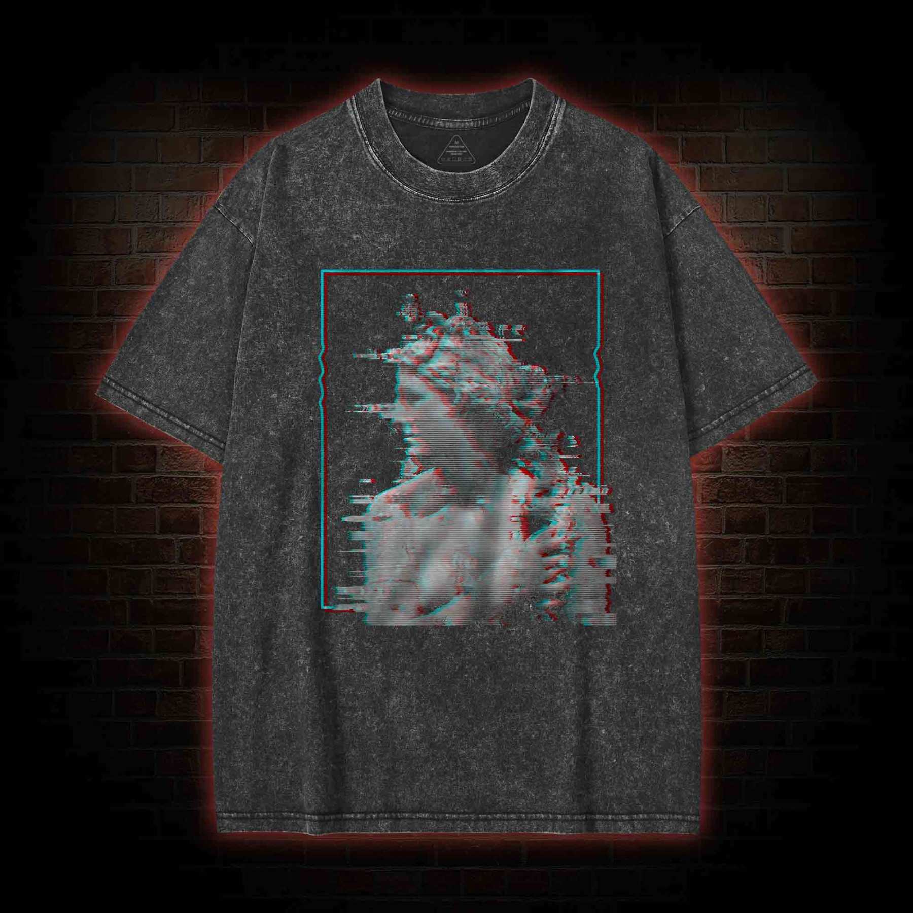 Vaporwave Glitch Washed T-shirt