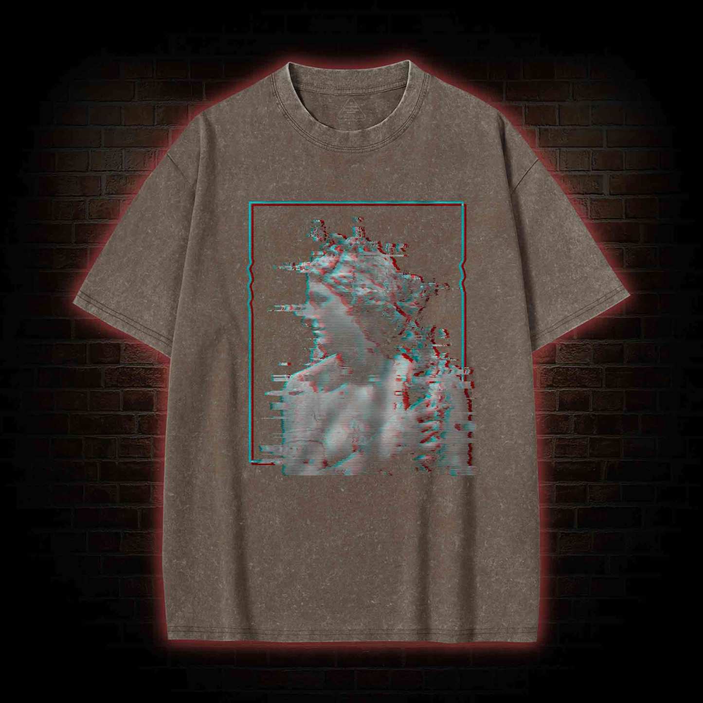 Vaporwave Glitch Washed T-shirt