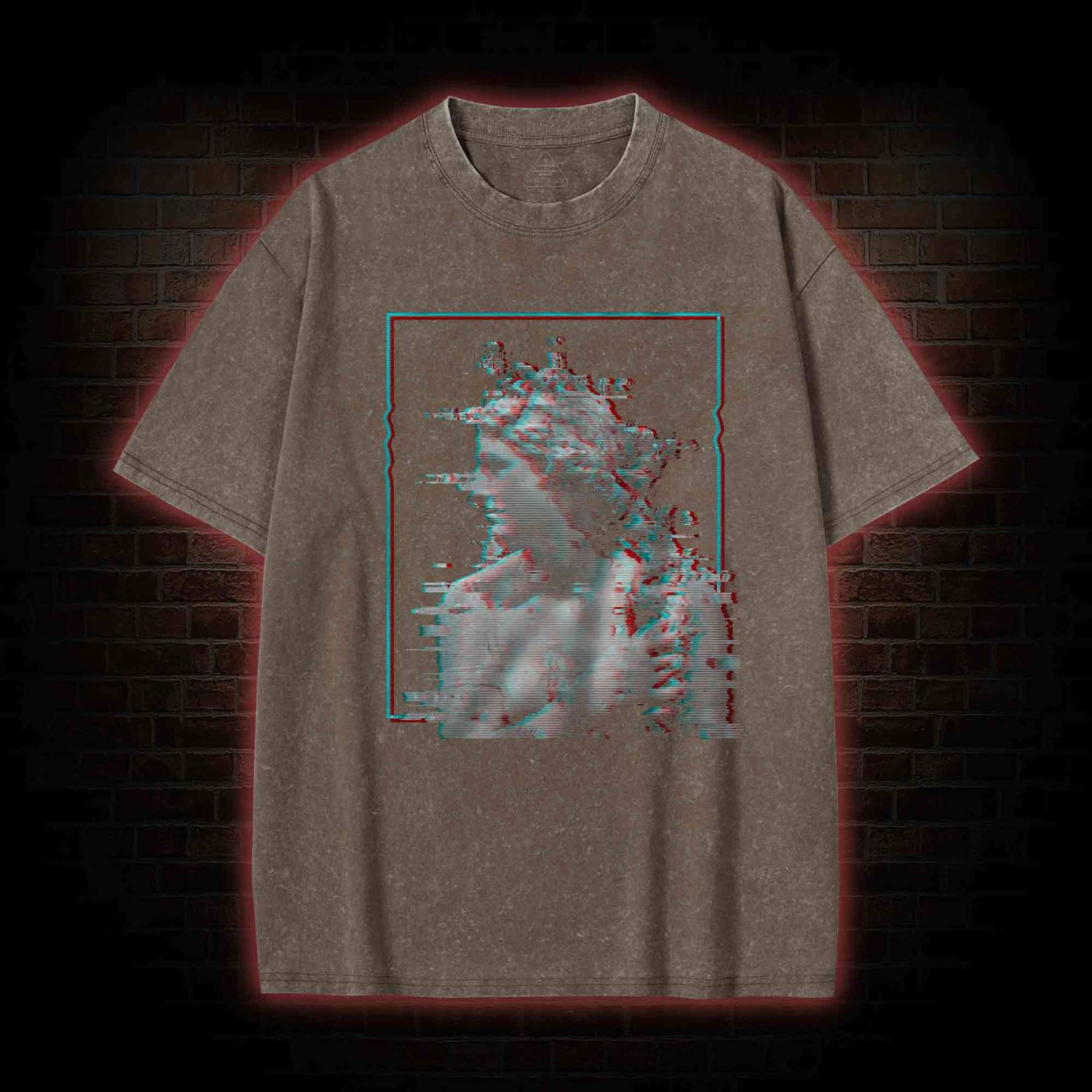 Vaporwave Glitch Washed T-shirt