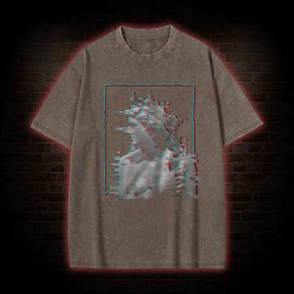 Vaporwave Glitch Washed T-shirt