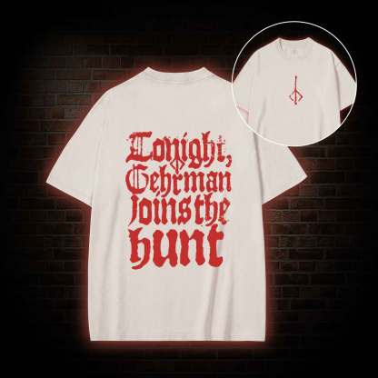 Gehrman Joins The Hunt Back Print Washed T-shirt