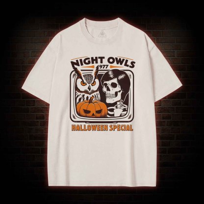Night Owls Washed T-shirt