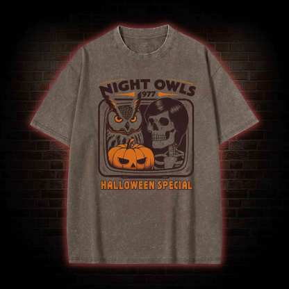 Night Owls Washed T-shirt