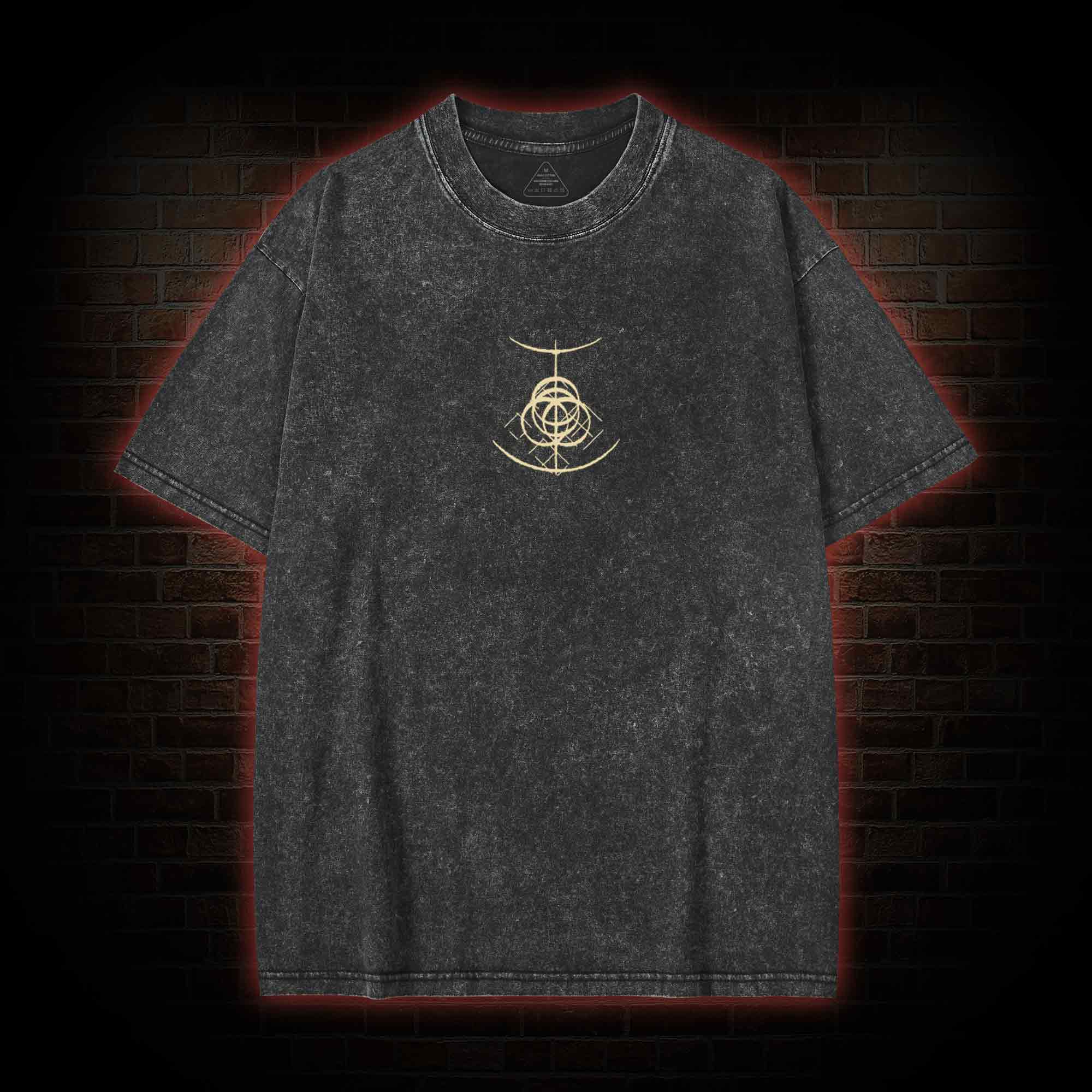 Golden Order Back Print Washed T-shirt