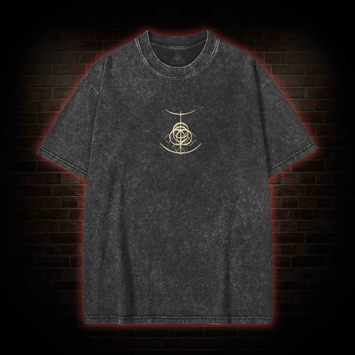 Golden Order Back Print Washed T-shirt