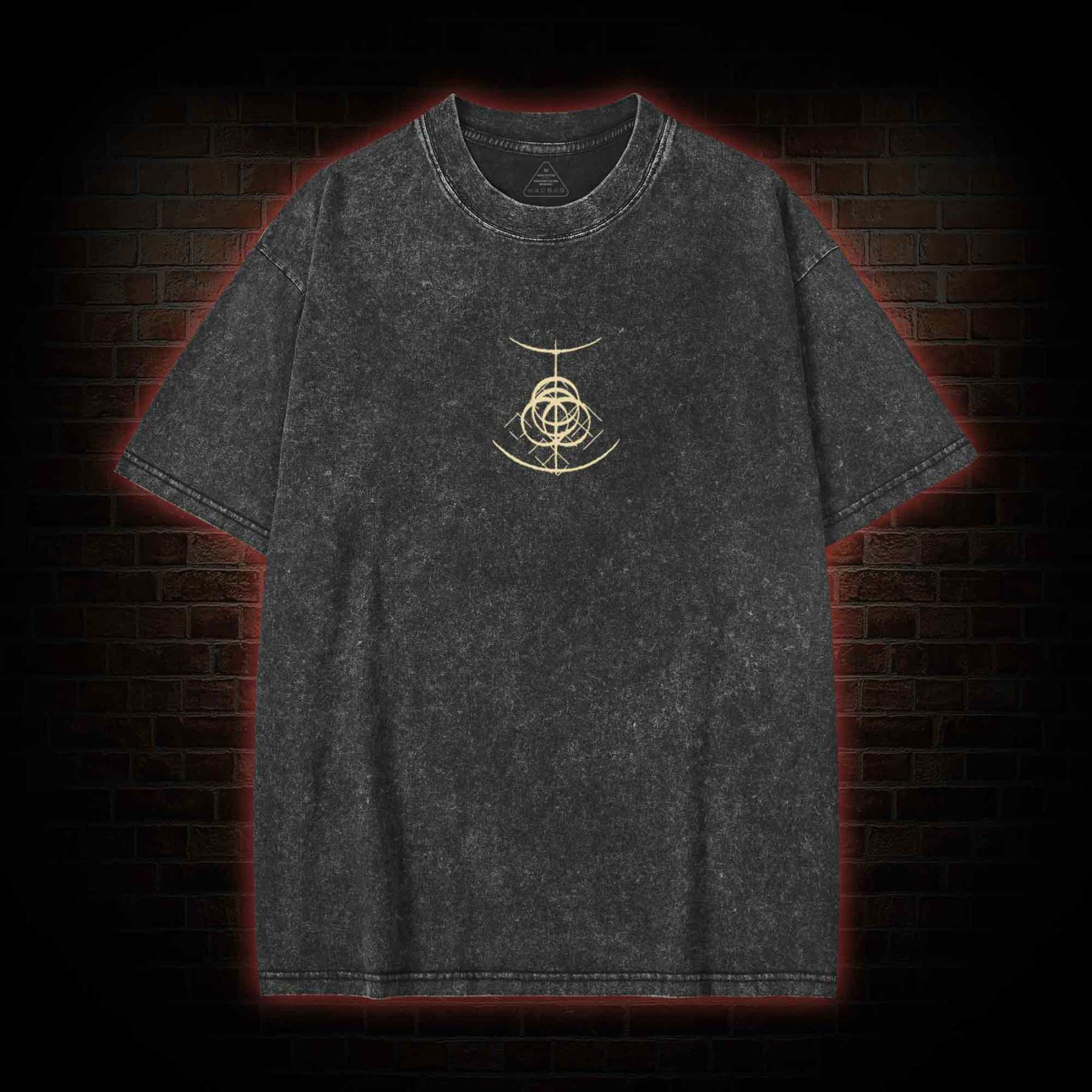 Golden Order Back Print Washed T-shirt