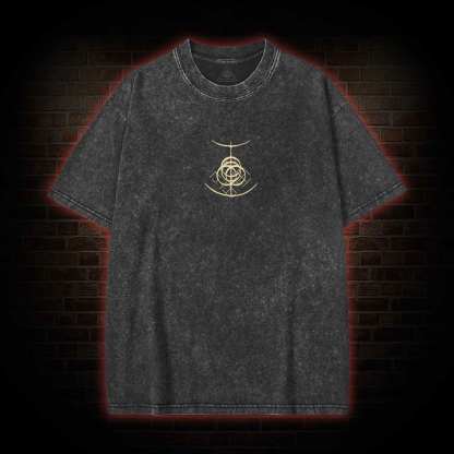 Golden Order Back Print Washed T-shirt