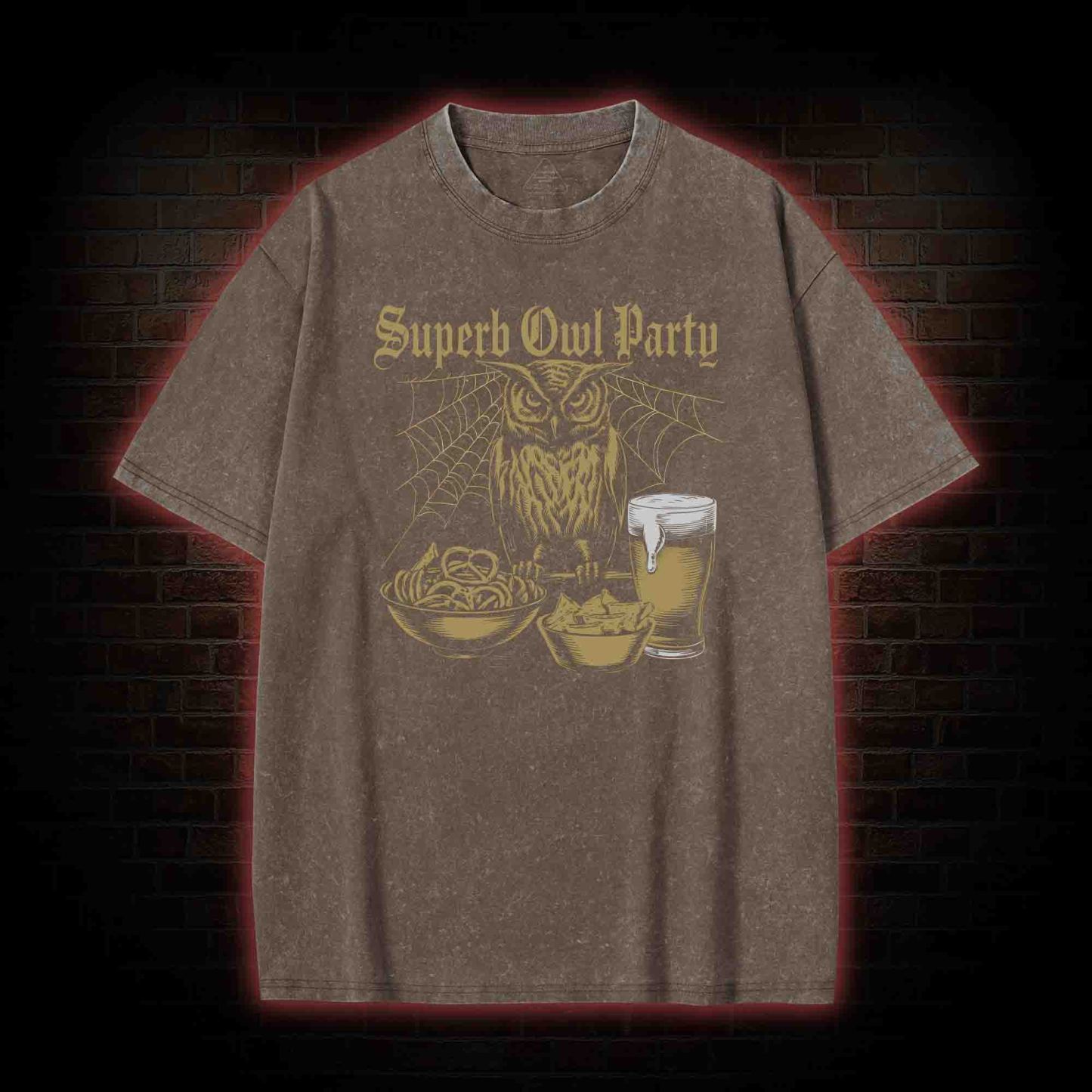 Superb Owl Party Washed T-shirt