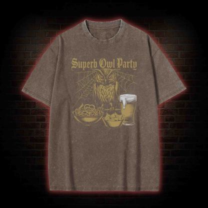 Superb Owl Party Washed T-shirt