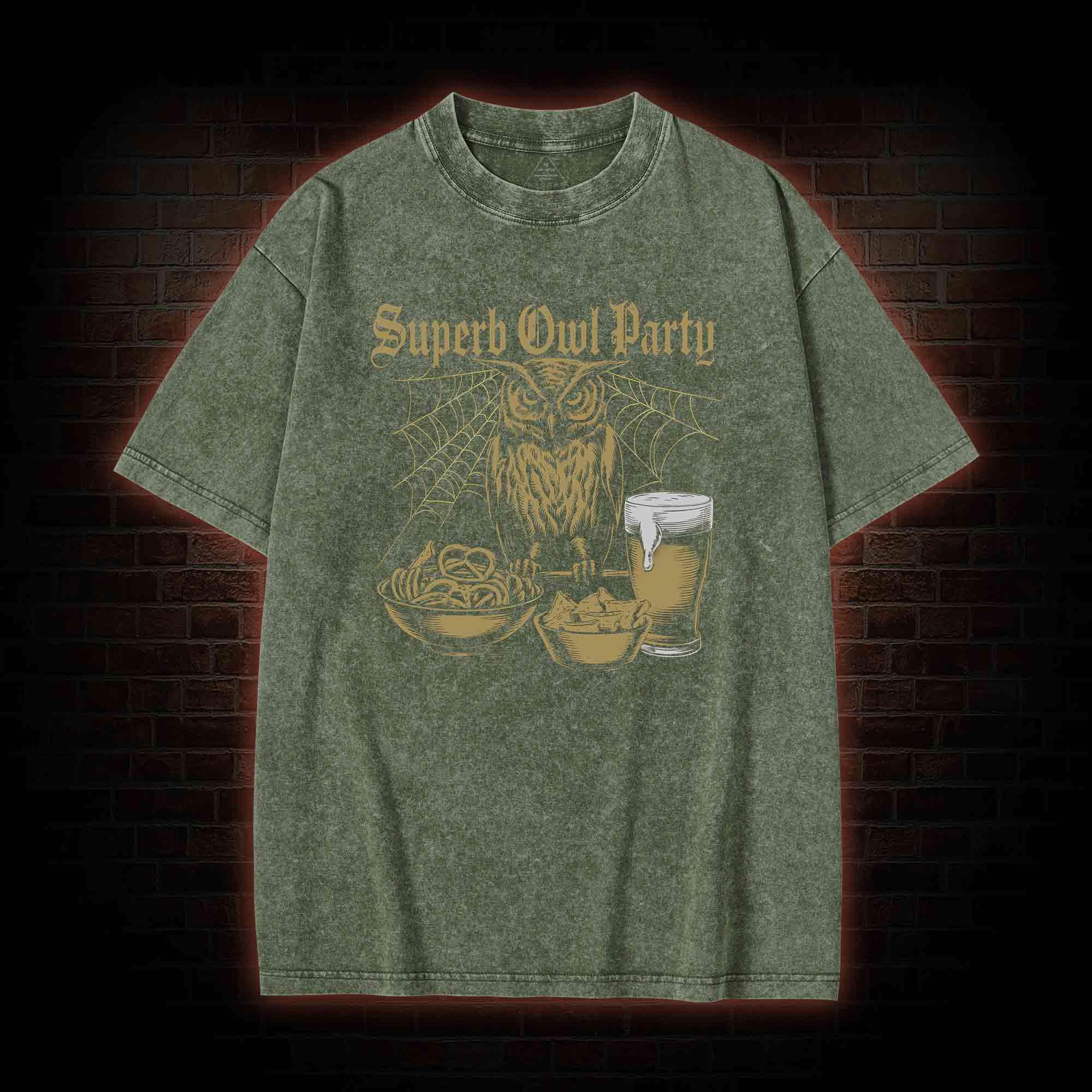 Superb Owl Party Washed T-shirt