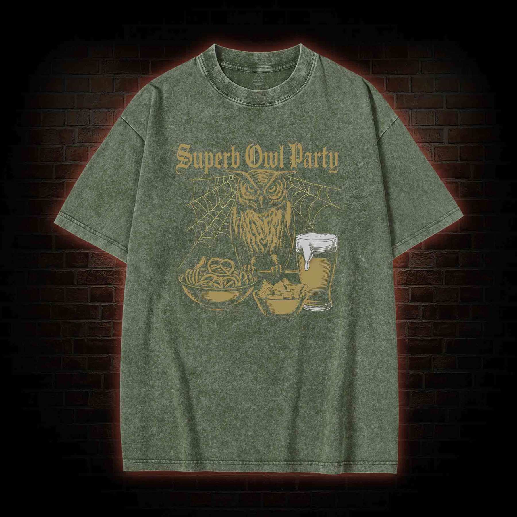 Superb Owl Party Washed T-shirt