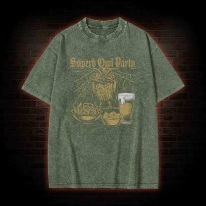 Superb Owl Party Washed T-shirt