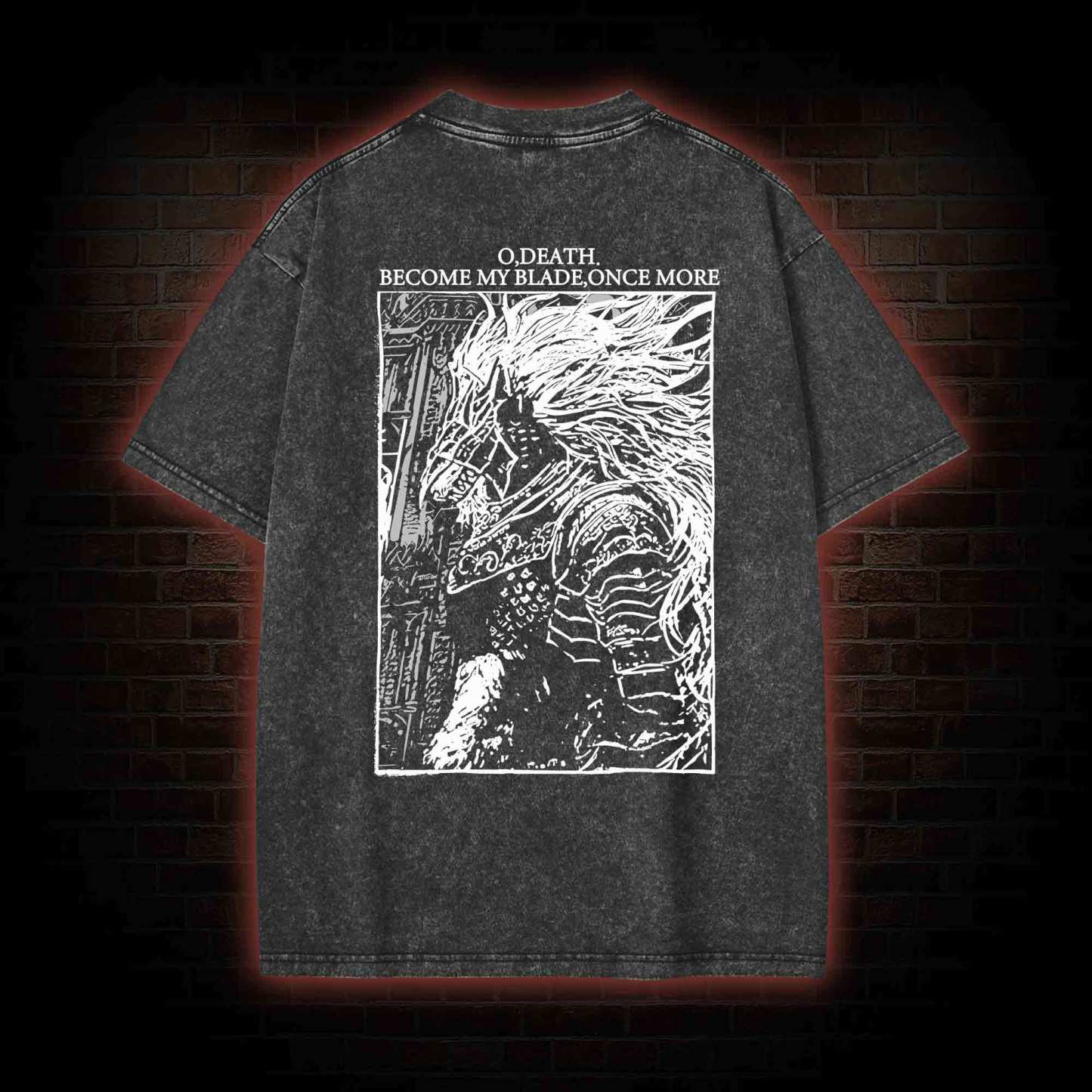 The Black Blade Back Print Washed T-shirt