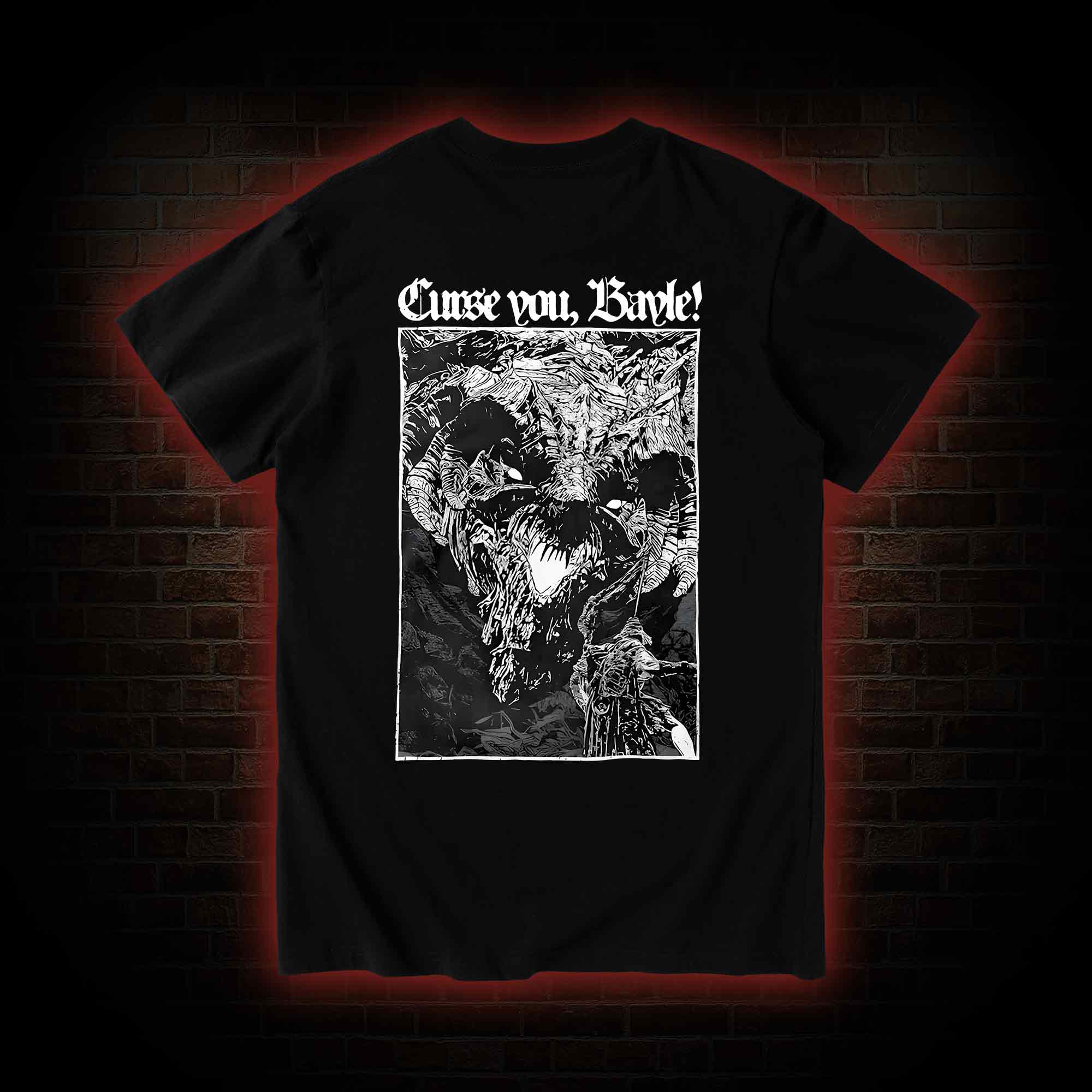 Curse You Bayle! Back Print T-Shirt