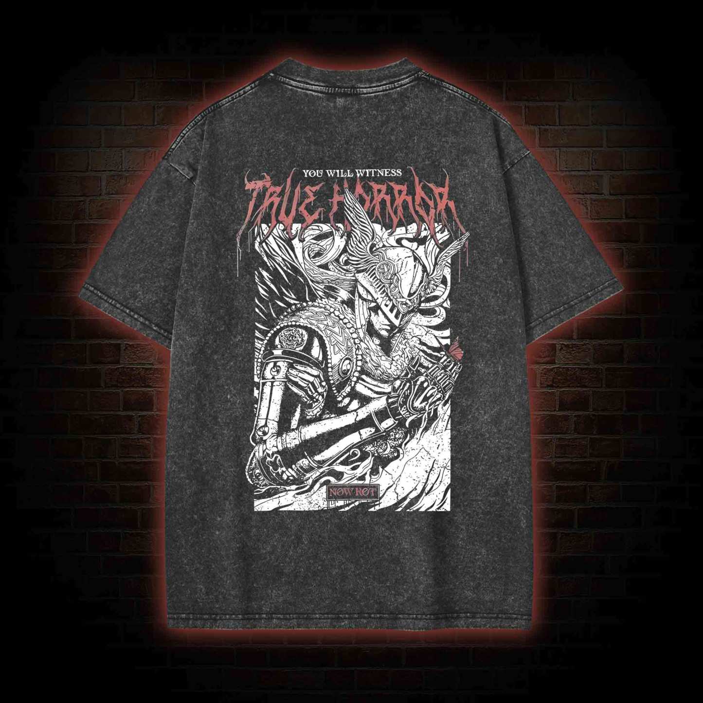 You Will Witness True Horror Back Print Washed T-shirt
