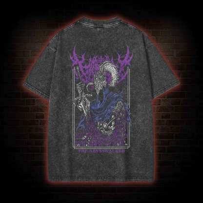 Into the Abyss Back Print Washed T-shirt