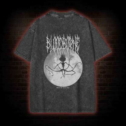 Hunt The Great Ones Back Print Washed T-shirt