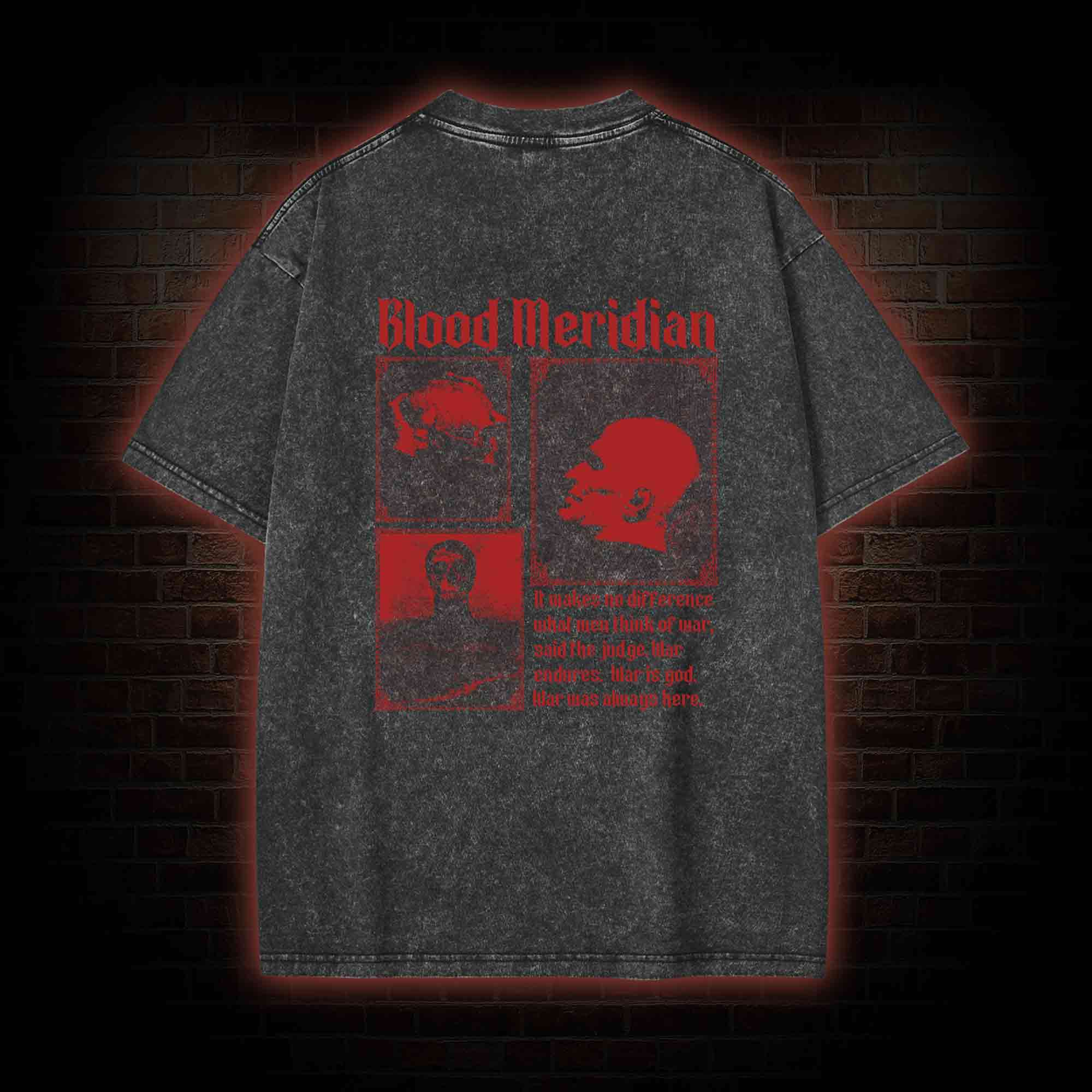 Blood Meridian Vintage Back Print Washed T-shirt