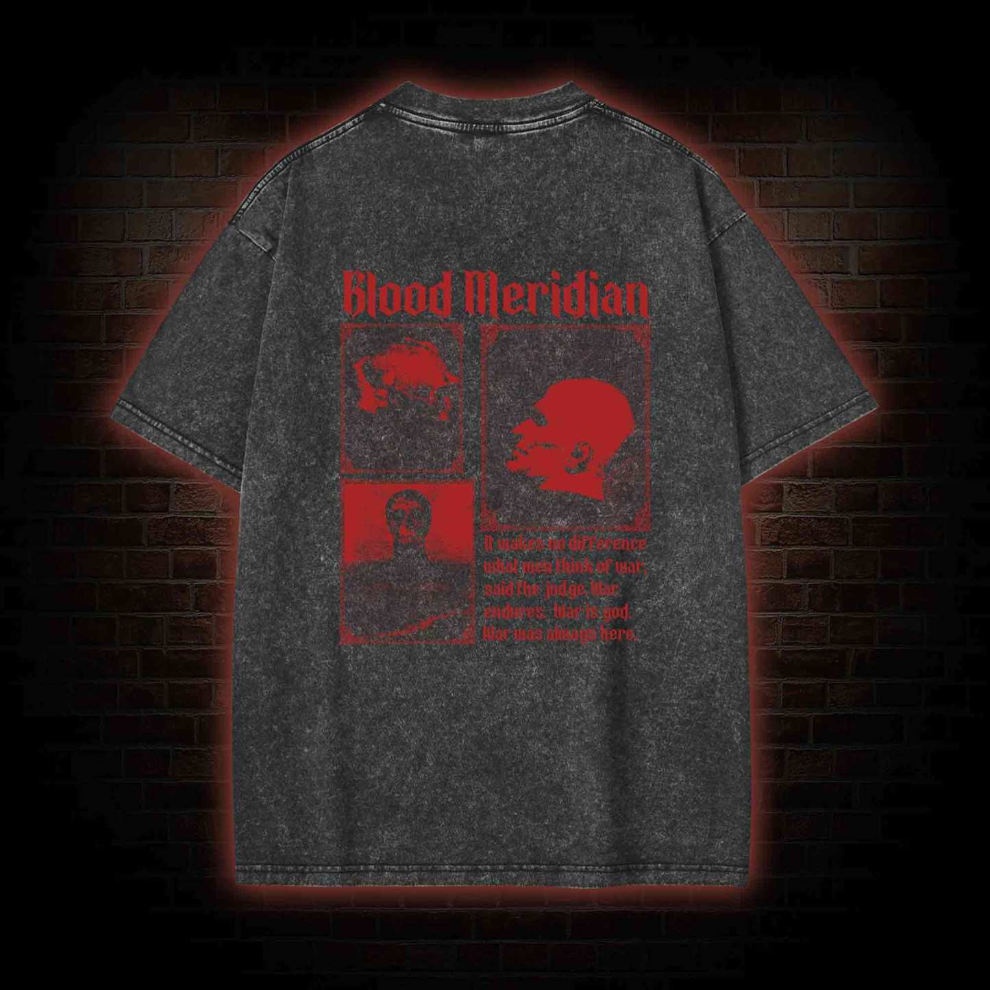 Blood Meridian Vintage Back Print Washed T-shirt