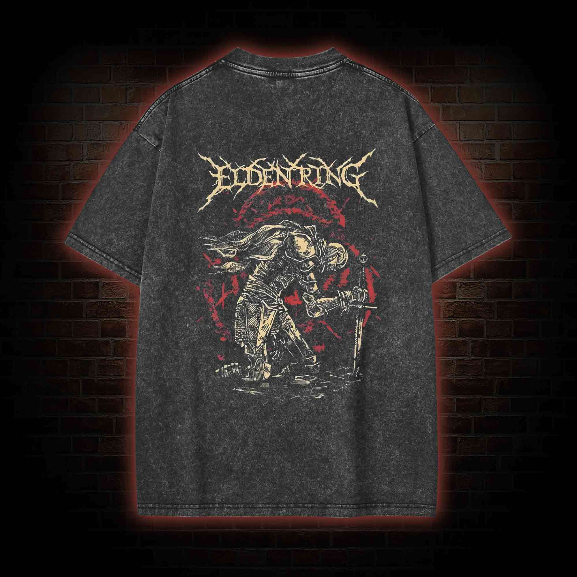 Golden Order Back Print Washed T-shirt