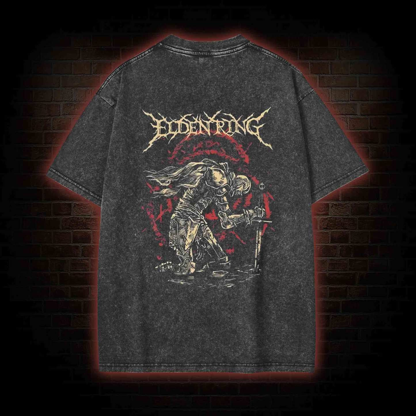 Golden Order Back Print Washed T-shirt