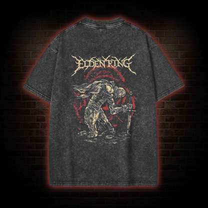 Golden Order Back Print Washed T-shirt