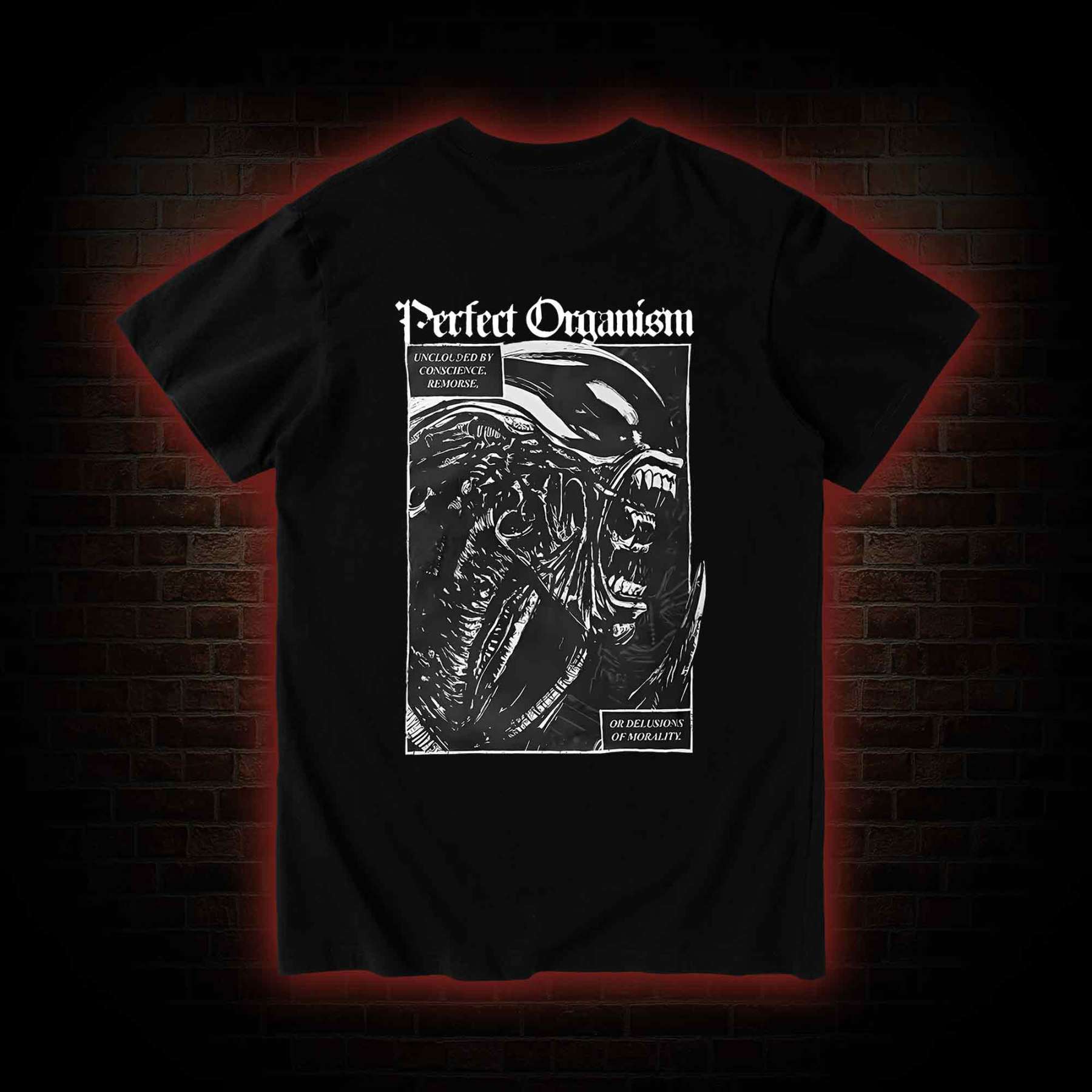 Alien Perfect Organism Back Print T-Shirt